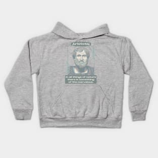 Aristotle Portrait and Quote Kids Hoodie